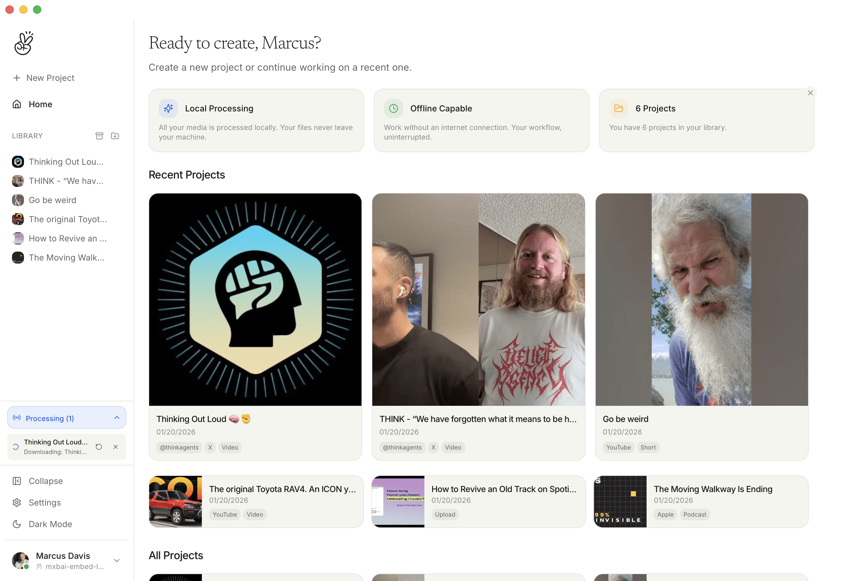 Safeclip desktop app home screen preview